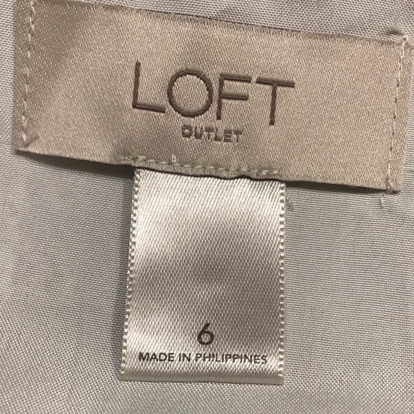 Loft Womens Tweed Skirt Size 6 Woven Knit Knee Length Midi Straight Stripes Twee - Picture 11 of 13